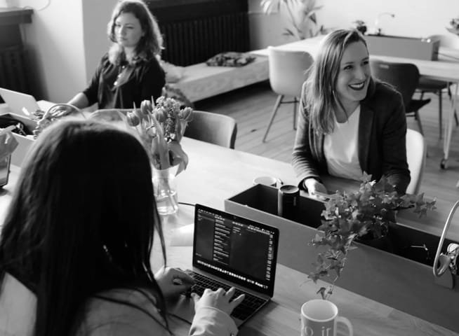 business women having a chat